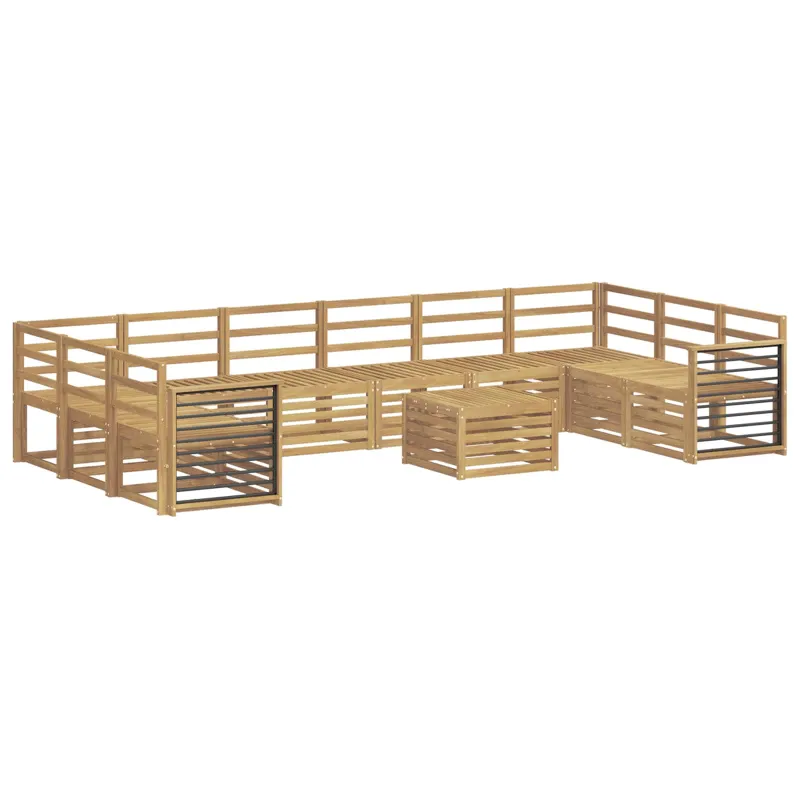 Lauko sofos komplektas 11 pcs Balta 59 x 59 x 37 cm