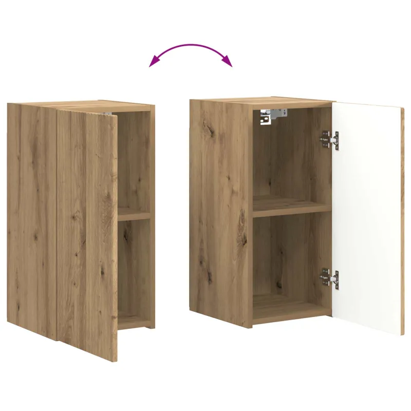 TV sieninio kabineto komplektas 4 pcs Amatininkų ąžuolas