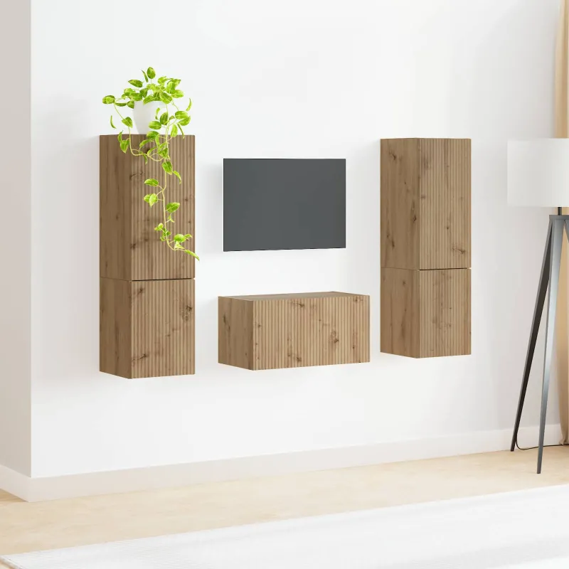 TV spintelių komplektas 5 pcs Amatininkų ąžuolas