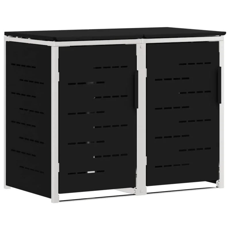 Atliekų dėžės saugojimas Juoda 138 x 77,5 x 112,5 cm