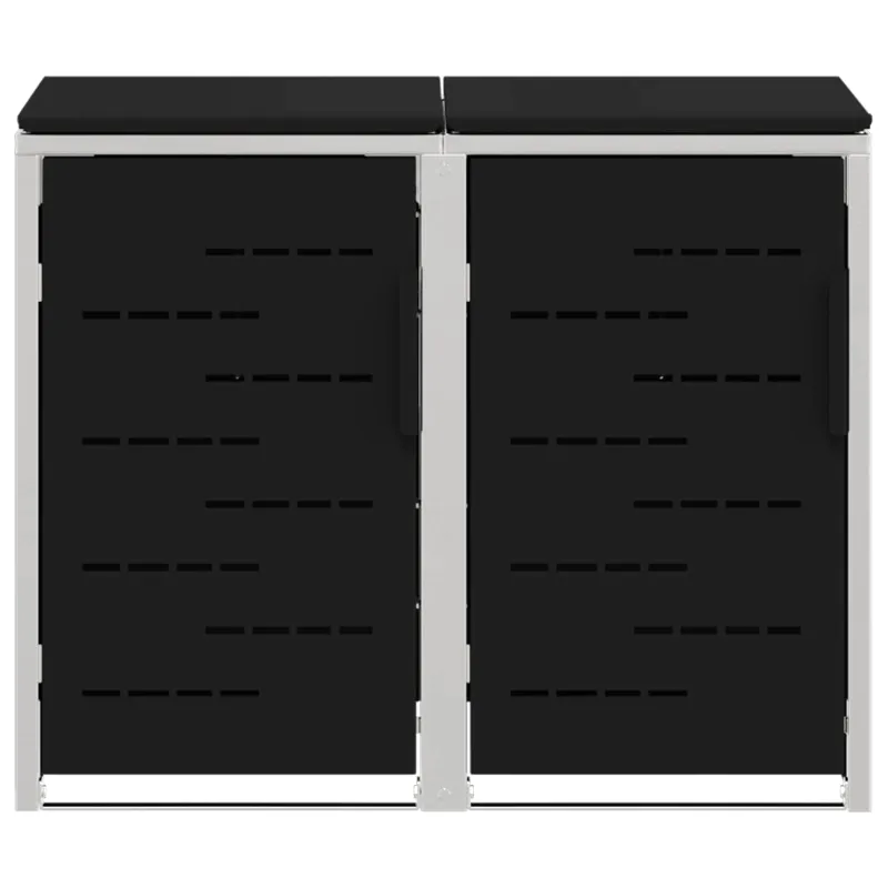 Atliekų dėžės saugojimas Juoda 138 x 77,5 x 112,5 cm