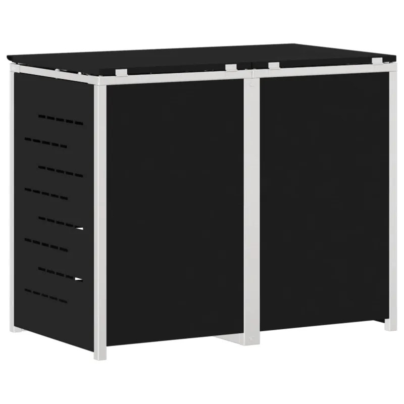 Atliekų dėžės saugojimas Juoda 138 x 77,5 x 112,5 cm