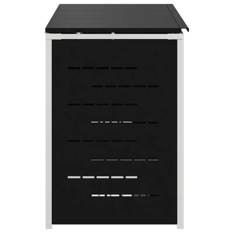 Atliekų dėžės saugojimas Juoda 207 x 77,5 x 112,5 cm