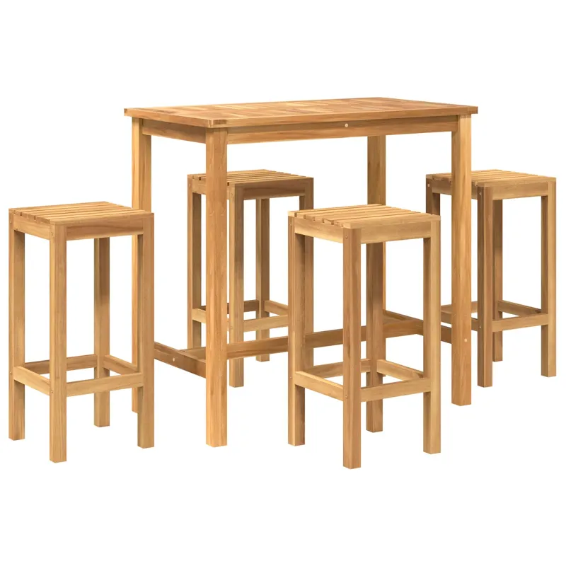 Lauko baro rinkinys 5 pcs Neapdorotas Kieto teka medžio