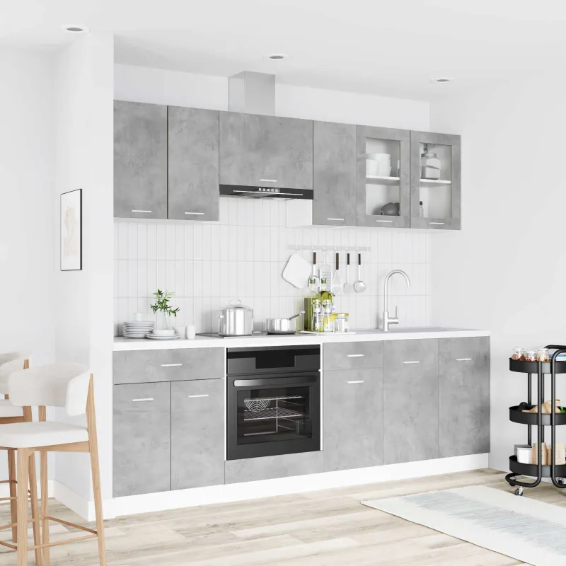 Virtuvės vienetas Lyon 8 pcs Apdirbta mediena