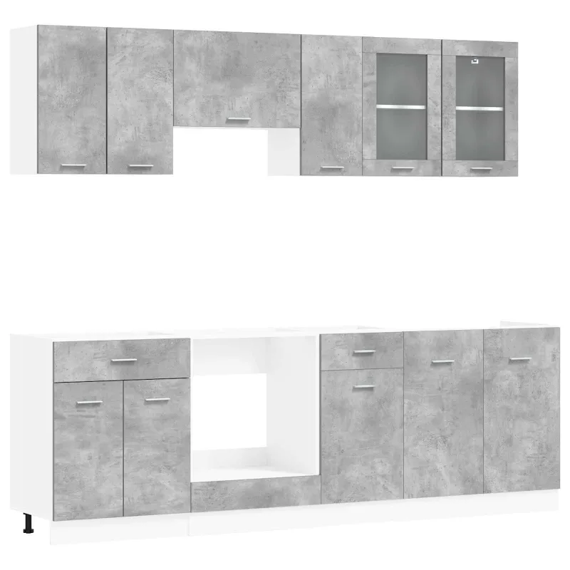 Virtuvės vienetas Lyon 8 pcs Apdirbta mediena