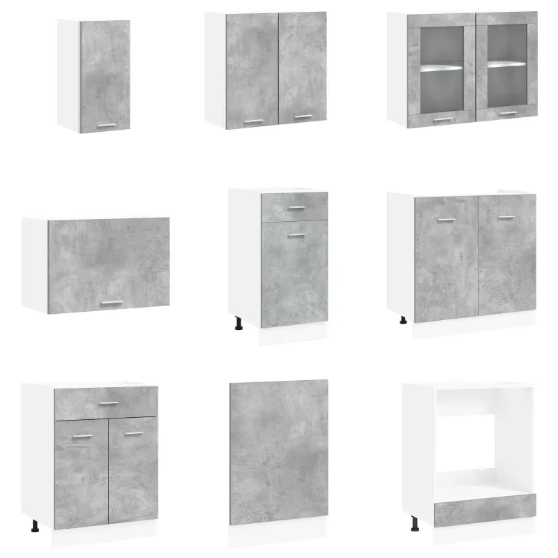Virtuvės vienetas Lyon 8 pcs Apdirbta mediena