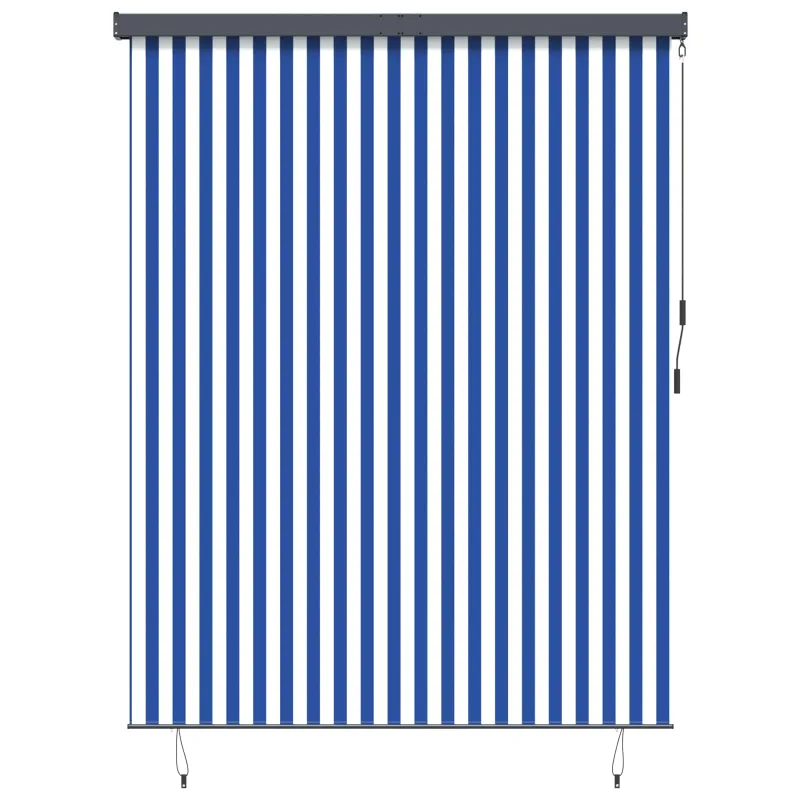Roletas Mėlyna ir balta 200 x 250 cm Audinys ir aliuminis