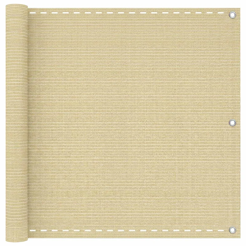 Balkono Ekranas Smėlio 90 x 700 cm HDPE ir aliuminis