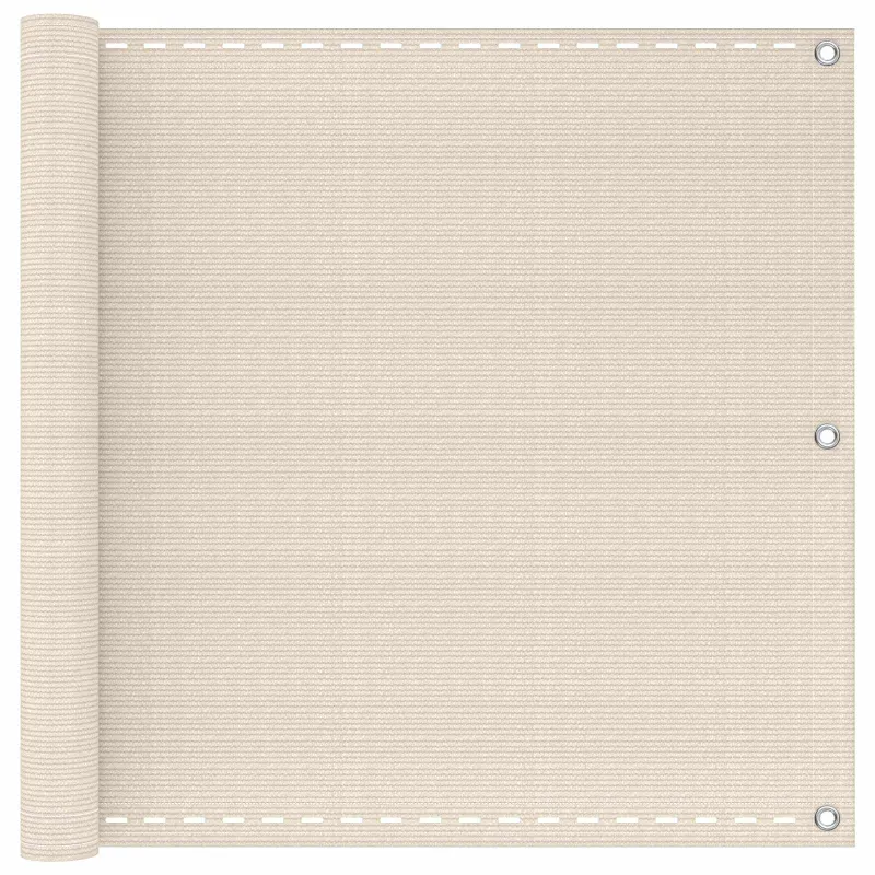Balkono Ekranas Kreminė 75 x 800 cm HDPE ir aliuminis