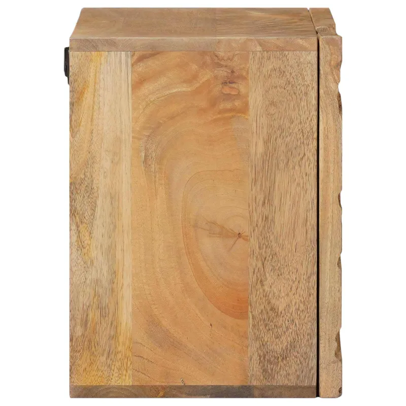Rankų darbo naktinė spintelė Teak medžio rudas 40x30x40 cm