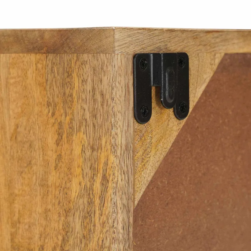 Rankų darbo naktinė spintelė Teak medžio rudas 40x30x40 cm
