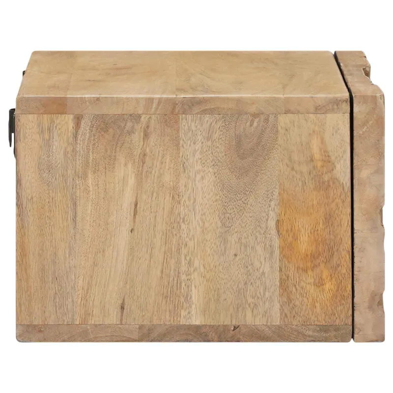 Rankų darbo naktinė spintelė Teak medžio rudas 40 x 30 x 20 cm
