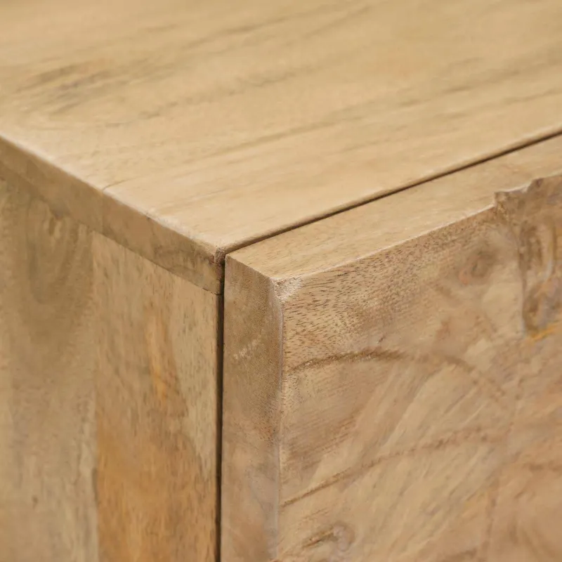 Rankų darbo naktinė spintelė Teak medžio rudas 40 x 30 x 20 cm
