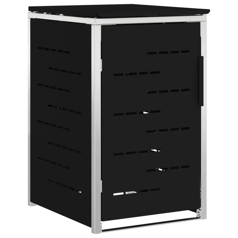 Atliekų dėžės saugojimas Juoda 77,5 x 69 x 112,5 cm