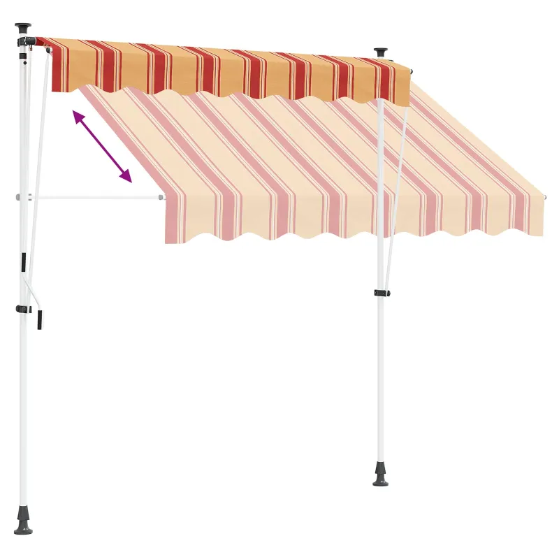 Rankinė sulankstoma markizė Įvairiaspalvis 400 x 115 x 300 cm