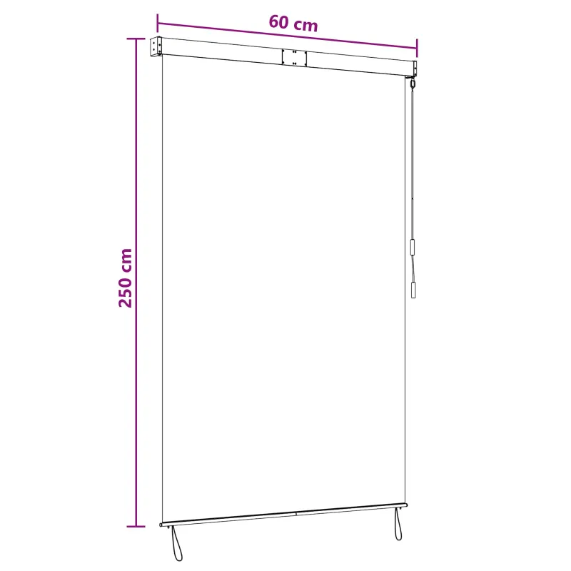 Roletas Įvairiaspalvis 60 x 250 cm Audinys ir aliuminis