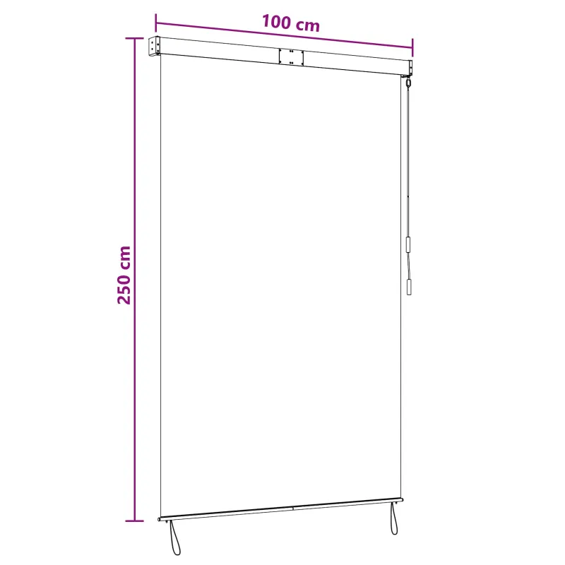 Roletas Įvairiaspalvis 100 x 250 cm Audinys ir aliuminis