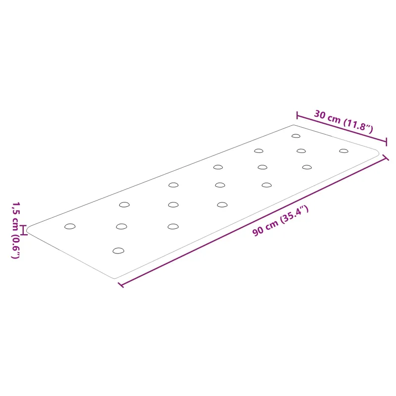 Sieninis galvūgalis 12 pcs Kreminė 90 x 30 cm Dirbtinė oda
