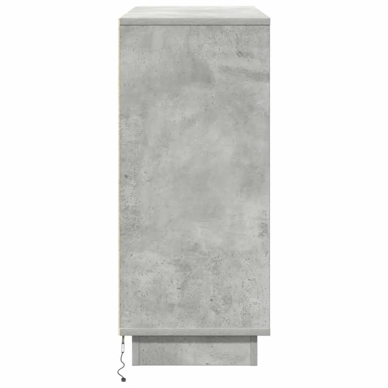 LED Bufetas Betono pilka 90 x 32 x 75 cm Apdirbta mediena