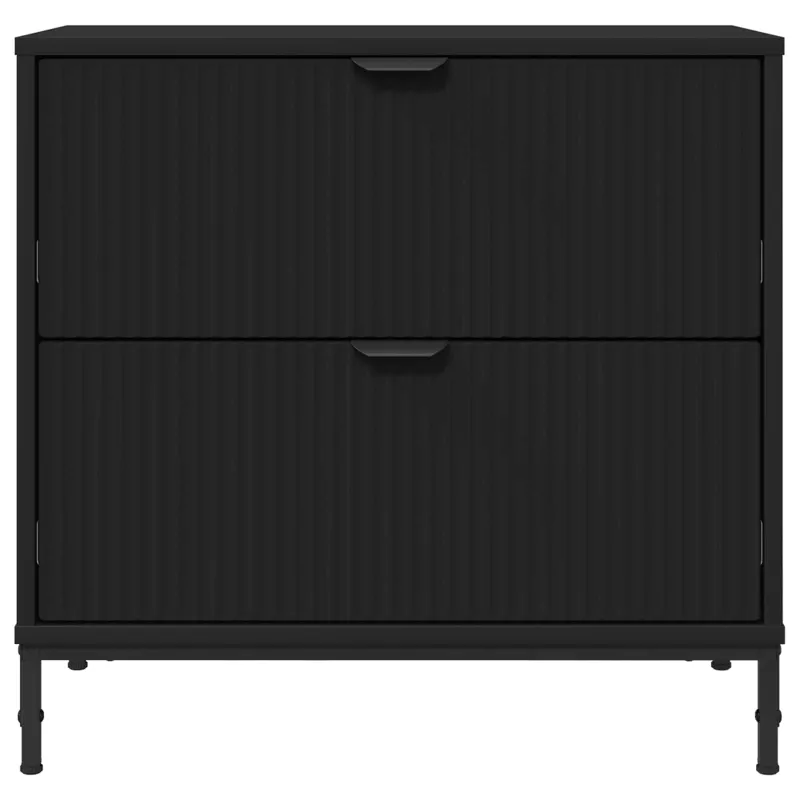 Naktinis staliukas Juoda 63.5 x 36 x 61 cm Apdirbta mediena