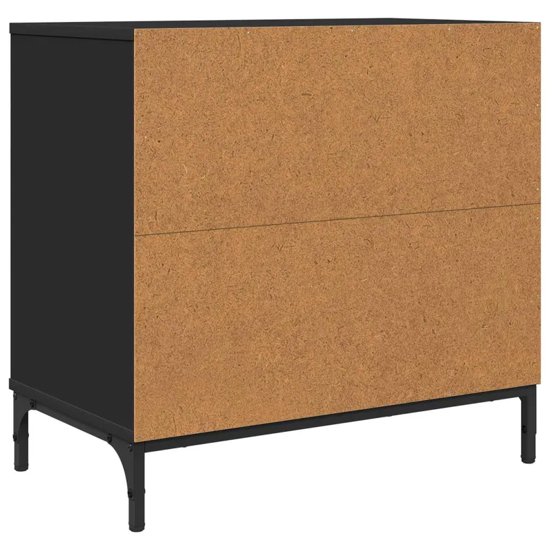 Naktinis staliukas Juoda 63.5 x 36 x 61 cm Apdirbta mediena