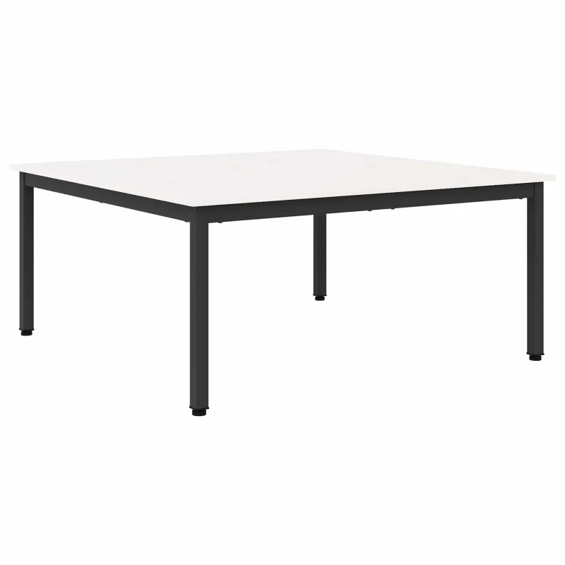 Kavos staliukas Balta 100 x 100 x 45 cm Kietos pušies mediena