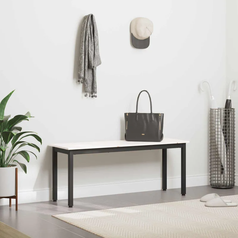 suoliukas Balta 110 x 35 x 45 cm Kietos pušies mediena