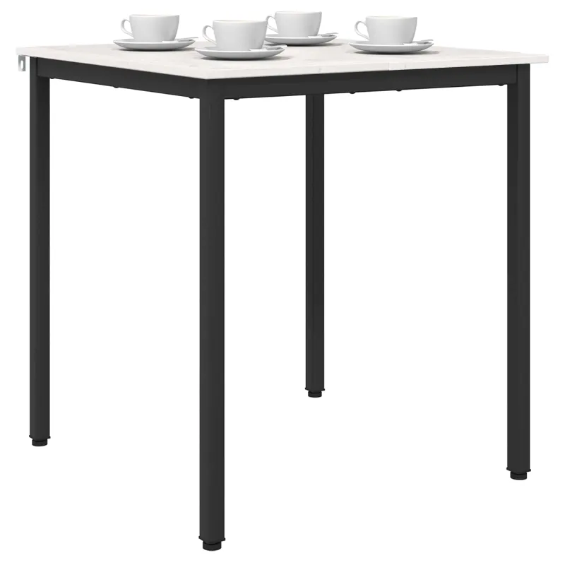 Valgomojo stalas Balta 70 x 70 x 75 cm Kietos pušies mediena