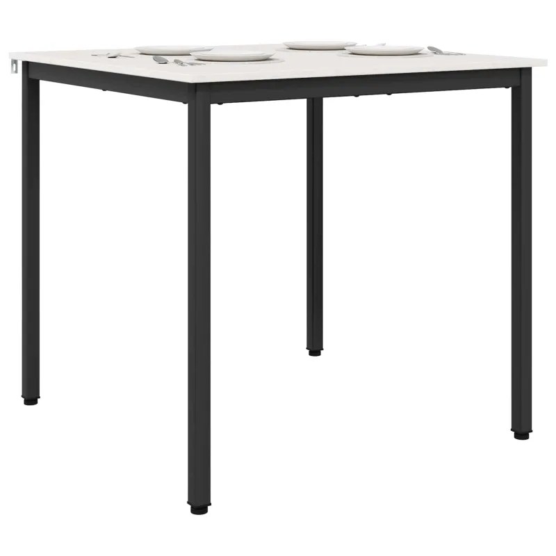 Valgomojo stalas Balta 80 x 80 x 75 cm Kietos pušies mediena