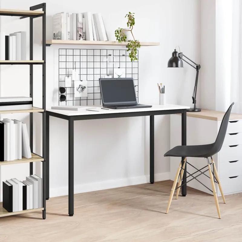 Valgomojo stalas Balta 110 x 55 x 75 cm Kietos pušies mediena