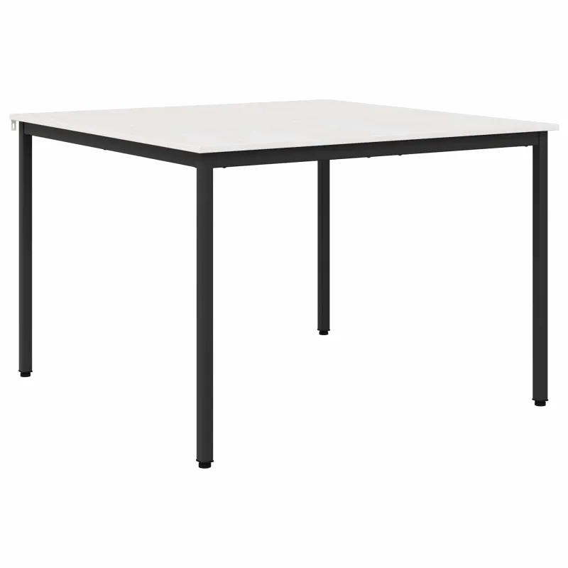 Valgomojo stalas Balta 110 x 110 x 75 cm Kietos pušies mediena