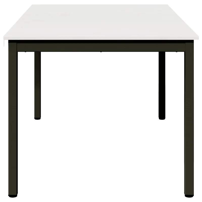 Valgomojo stalas Balta 150 x 90 x 75 cm Kietos pušies mediena