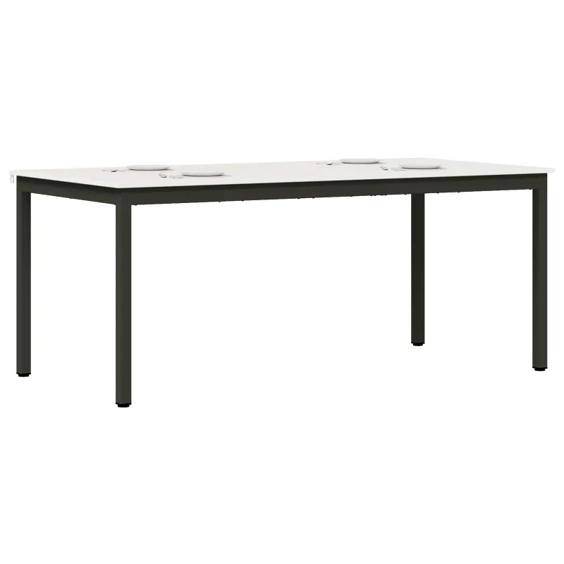 Valgomojo stalas Balta 180 x 90 x 75 cm Kietos pušies mediena