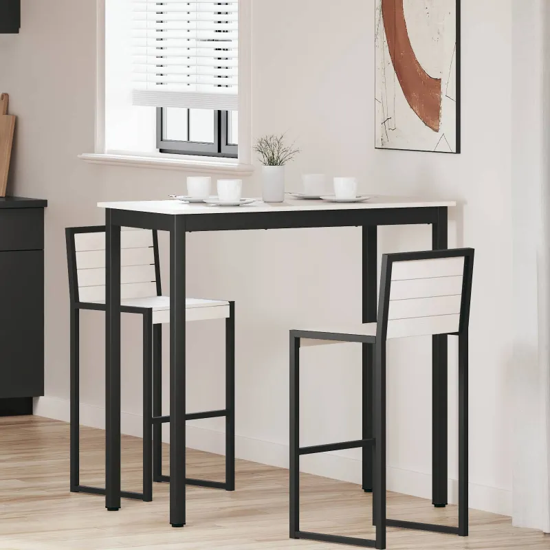 Baro stalas Balta 110 x 55 x 105 cm Kietos pušies mediena