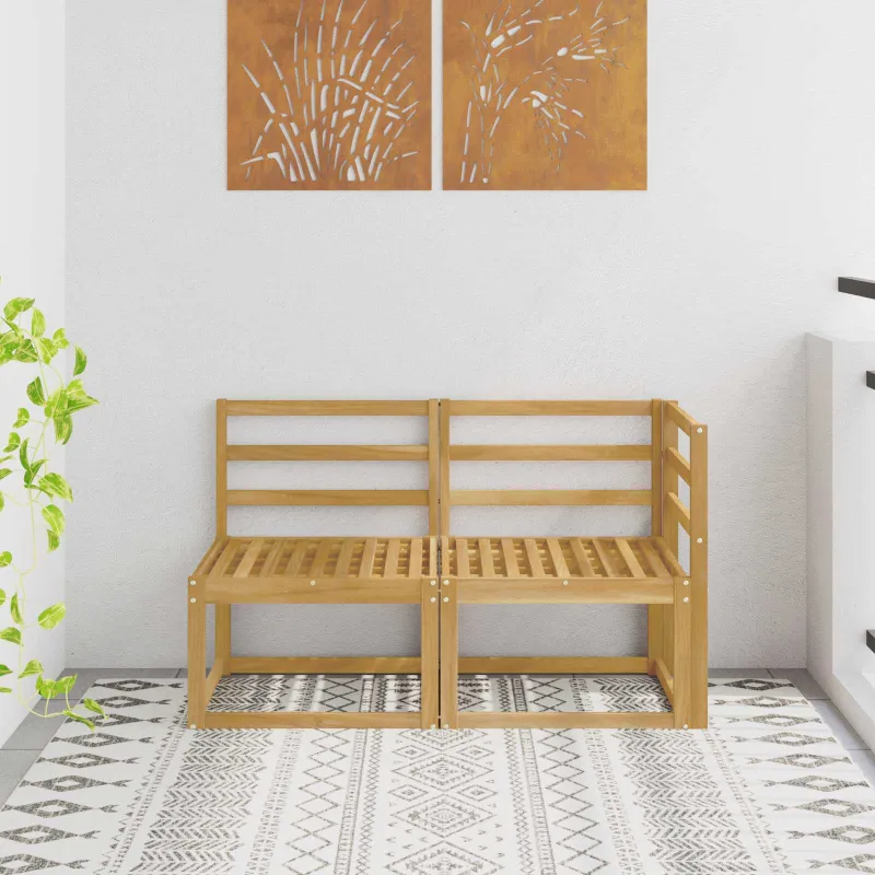 Lauko vidurinė ir kampinė sofa 2 Vienetas Balta