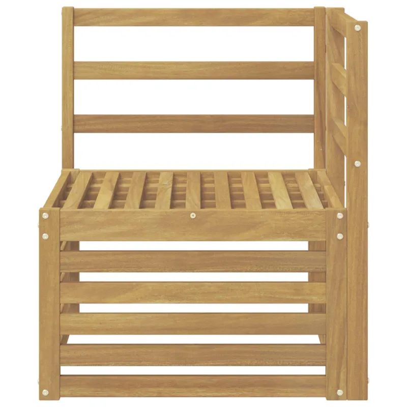 Lauko kampinė sofa Kietos akacijos mediena Balta