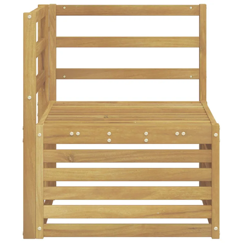 Lauko kampinė sofa Kietos akacijos mediena Balta