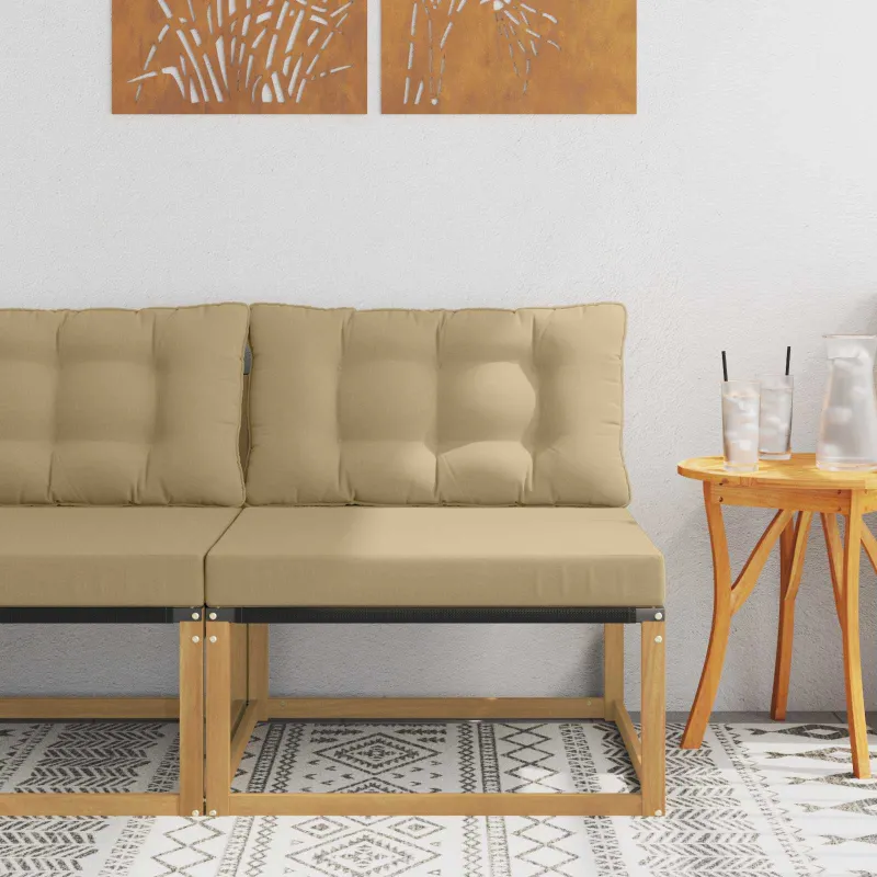 Lauko Vidurinis Sofa su pagalve Balta 79 x 83 x 73 cm plienas