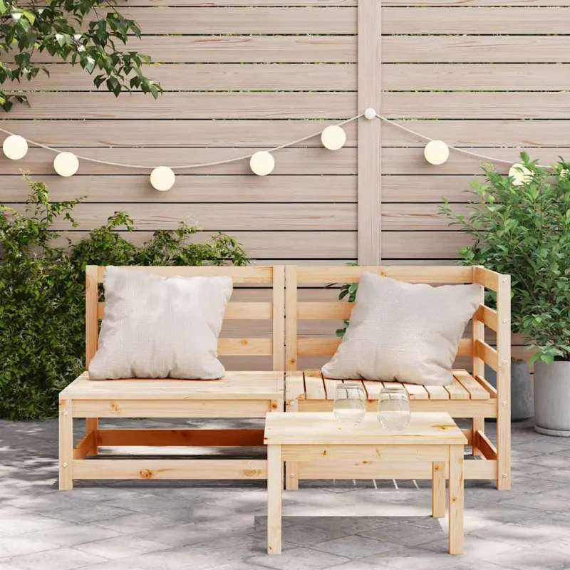 Dvivietė sodo sofa, pušies medienos masyvas