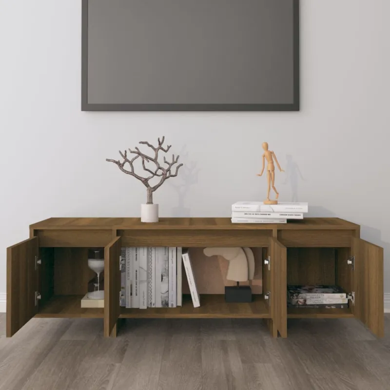 Televizoriaus spintelė, ruda ąžuolo, 120x30x40,5cm, mediena