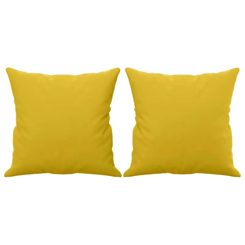 Trivietė sofa su pagalvėlėmis, geltonos spalvos, 180cm, aksomas