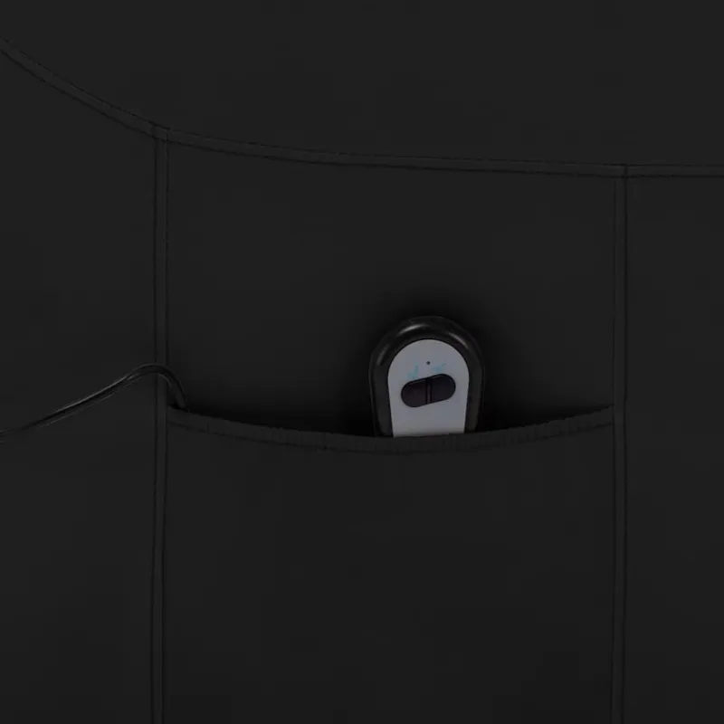 Atsistojantis krėslas, juodos spalvos, dirbtinė oda