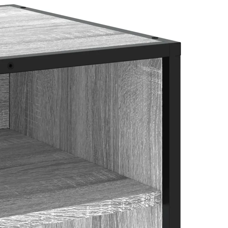 Televizoriaus spintelė, pilka, 91x40x46cm, mediena ir metalas