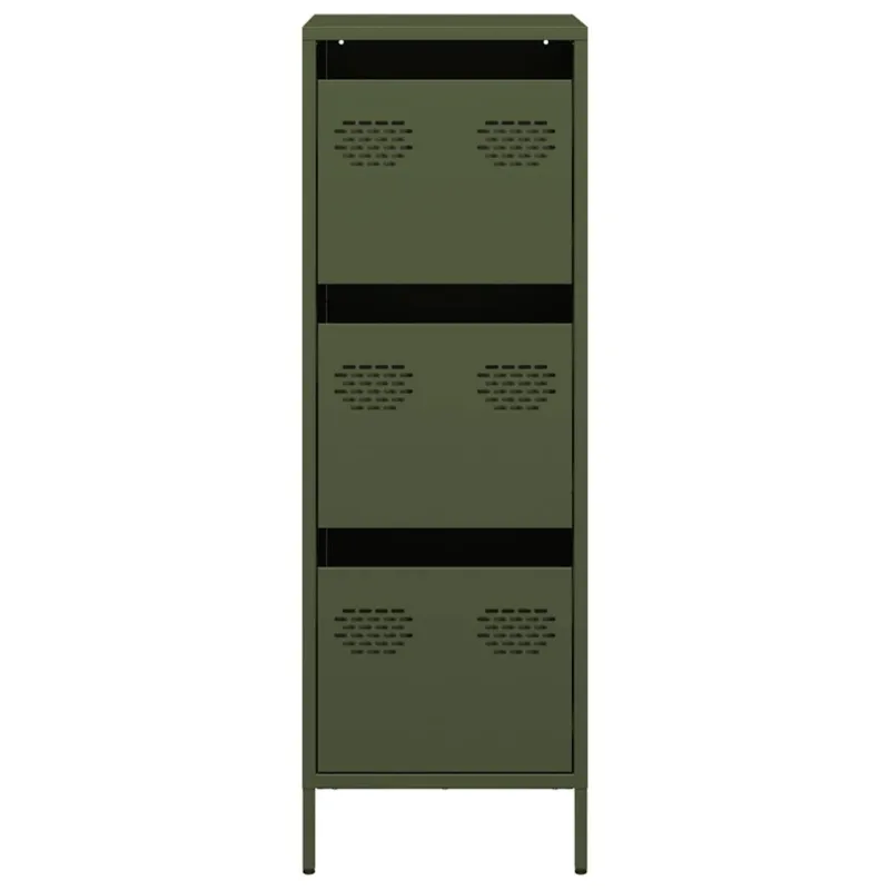 Highboard Olive Green 39x35x103,5 cm Plienas