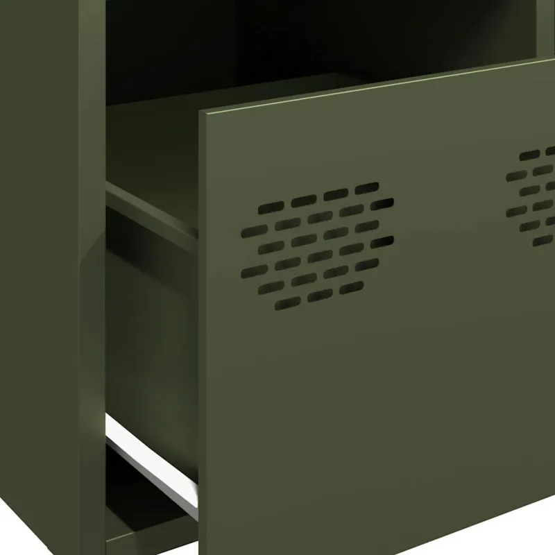 Highboard Olive Green 39x35x103,5 cm Plienas