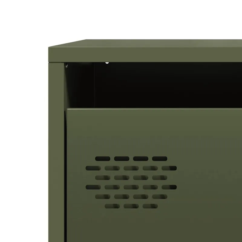 Highboard Olive Green 39x35x103,5 cm Plienas