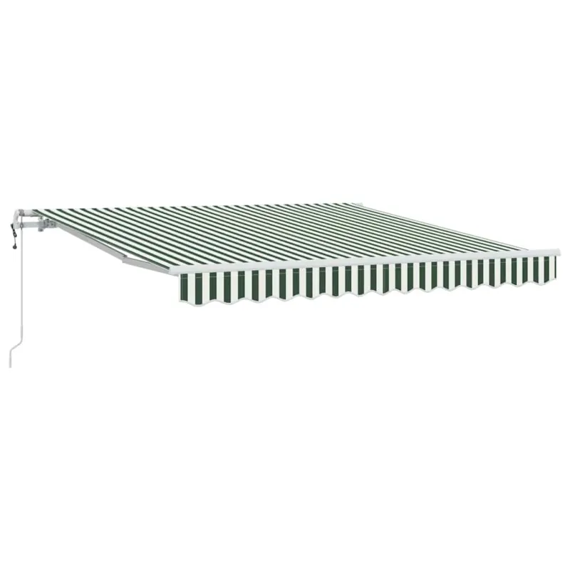 Elektrinė ištraukiama pavėsinė Žalia ir balta 350 x 250 cm