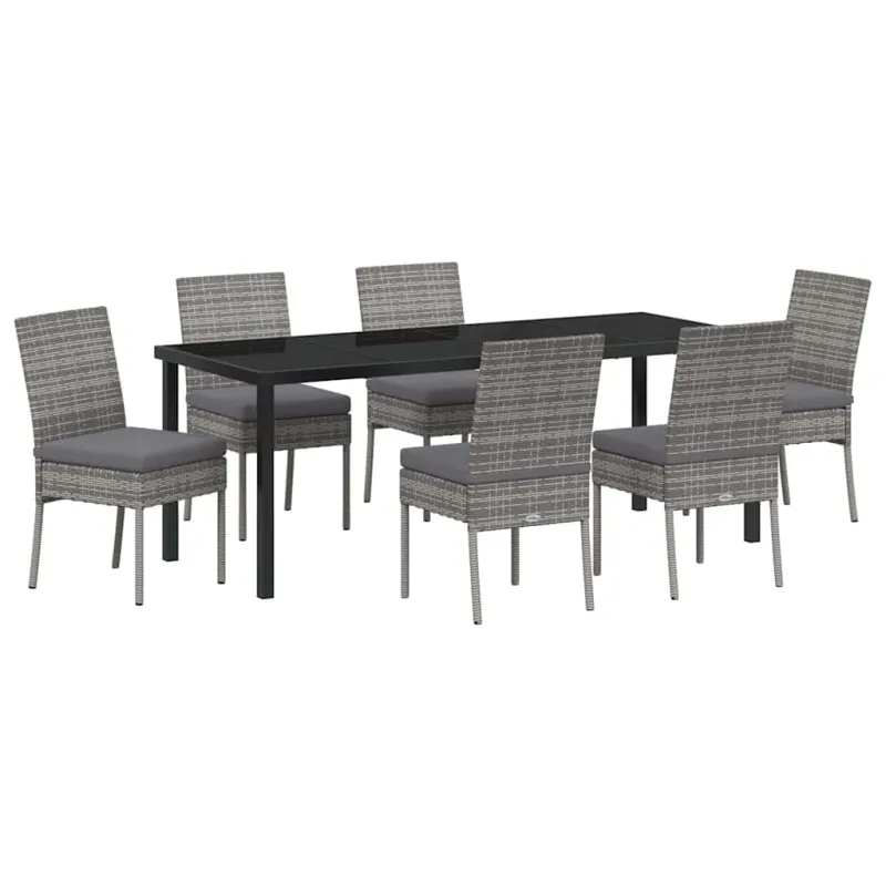 Sodo valgomojo komplektas 7 pcs Pilka