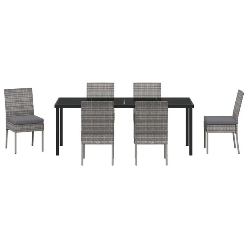 Sodo valgomojo komplektas 7 pcs Pilka